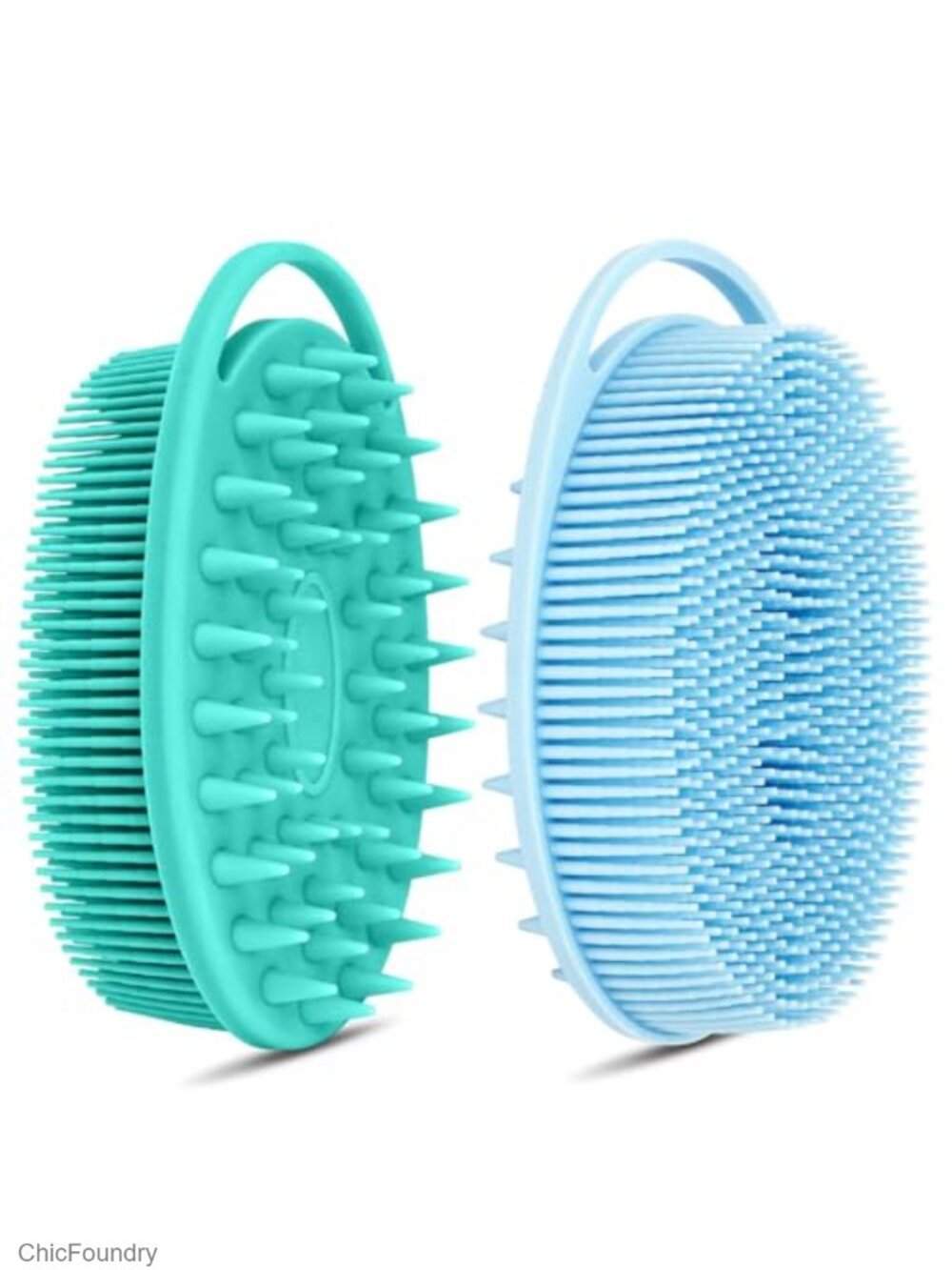 Silicone Body Scrubber 2-Pack Gentle Exfoliating Shower Brush